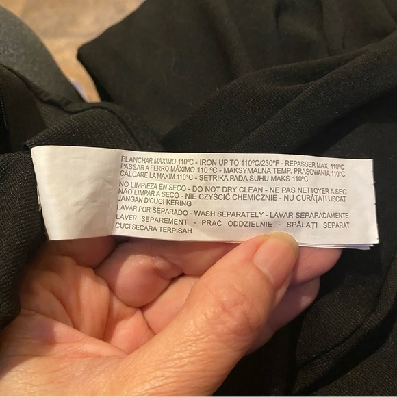 ZARA Women Black Flared Bell Bottom Stretchy Pants Size Small - Picture 8 of 9